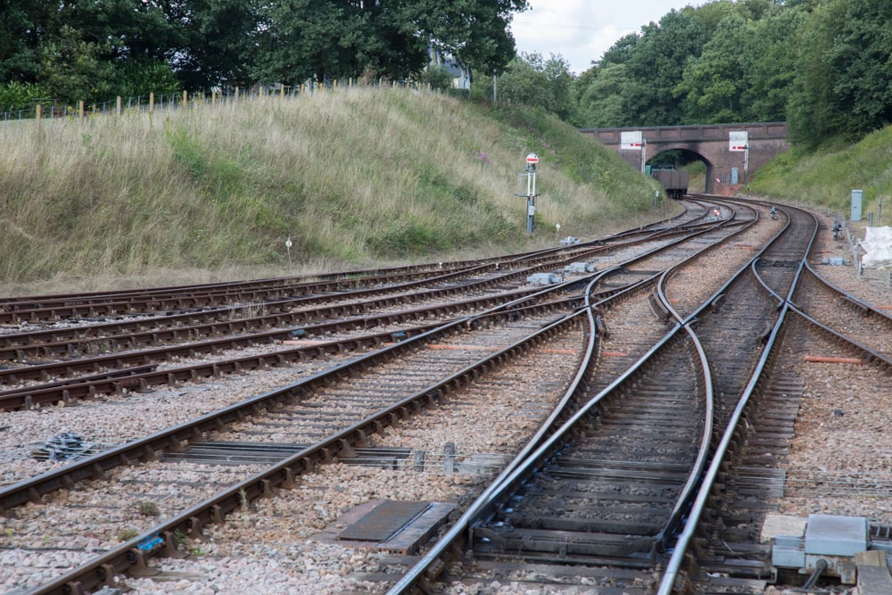 Train on Railway Tracks